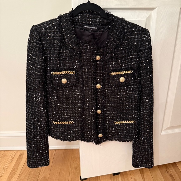 Generation Love  Kristen Tweed Blazer in Black & White - Picture 2 of 5